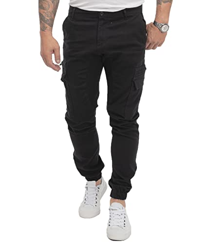 Rock Creek Herren Hose Cargohose Tapered Fit Chino Hose Cargo Hose Jogging Casual Pants Männerhose Freizeithose Hosen Herrenhose RC-2189 Schwarz W34 L30 von Rock Creek