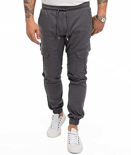 Rock Creek Herren Hose Cargohose Tapered Fit Chino Hose Cargo Hose Jogging Casual Pants Männerhose Freizeithose Hosen Herrenhose RC-2288 Grau W33 L32 von Rock Creek