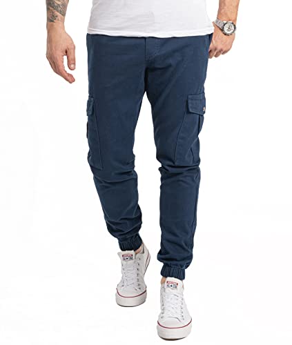 Rock Creek Herren Hose Cargohose Tapered Fit Chino Hose Cargo Hose Jogging Casual Pants Männerhose Freizeithose Hosen Herrenhose RC-2356 Blau W38 L34 von Rock Creek