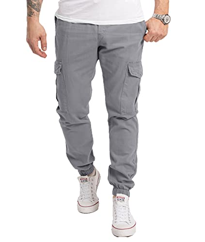 Rock Creek Herren Hose Cargohose Tapered Fit Chino Hose Cargo Hose Jogging Casual Pants Männerhose Freizeithose Hosen Herrenhose RC-2356 Grau W32 L34 von Rock Creek