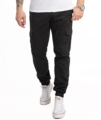 Rock Creek Herren Hose Cargohose Tapered Fit Chino Hose Cargo Hose Jogging Pants Männerhose Freizeithose Hosen Herrenhose RC-2356 Schwarz W32 L32 von Rock Creek