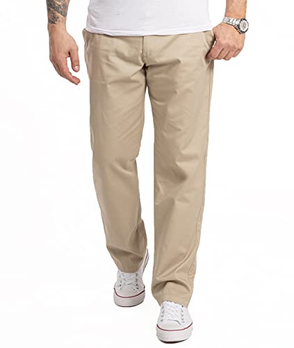 Rock Creek Herren Hose Chinoohose Comfort Fit Chino Hose Cargo Hose Weites Bein Casual Pant Männerhose Freizeithose Hosen Herrenhose H-298 Beige W34 von Rock Creek