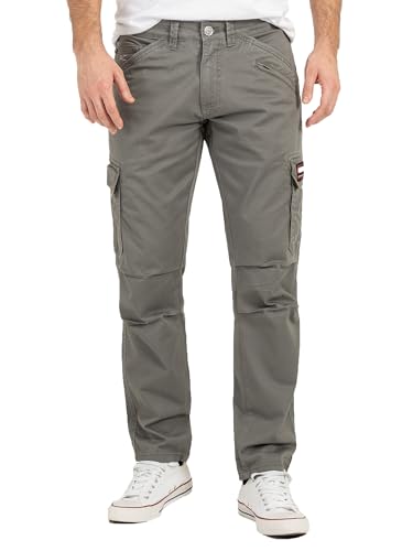 Rock Creek Herren Hose Stretch Cargo Basic Sommer Hose Regular Fit Lange Hose Stoff Hose Sommerhose Männerhose H-398 Grau W40 L32 von Rock Creek