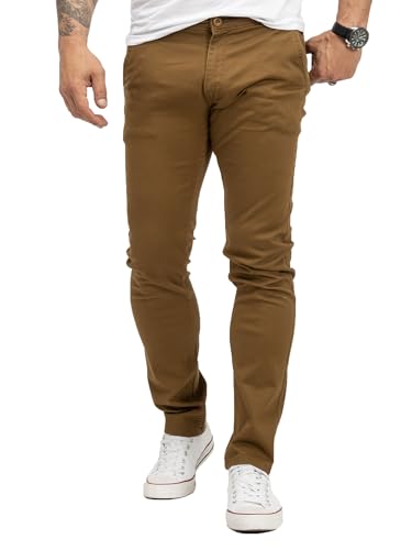 Rock Creek Herren Hose Stretch Chino Basic Sommer Hose Regular Fit Lange Hose Stoff Hose Sommerhose Männerhose H-379 Braun W29 L30 von Rock Creek