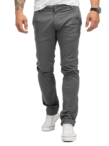 Rock Creek Herren Hose Stretch Chino Basic Sommer Hose Regular Fit Lange Hose Stoff Hose Sommerhose Männerhose H-379 Grau W44 L34 von Rock Creek