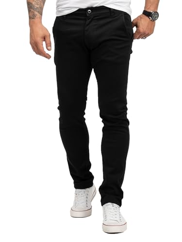 Rock Creek Herren Hose Stretch Chino Basic Sommer Hose Regular Fit Lange Hose Stoff Hose Sommerhose Männerhose H-379 Schwarz W42 L30 von Rock Creek
