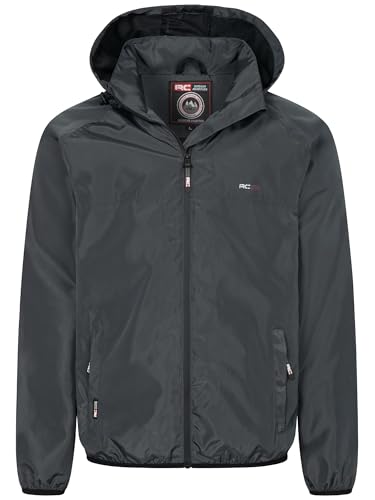 Rock Creek Herren Jacke Regenjacke mit Kapuze Übergang wasserdicht Übergangsjacke Wanderjacke Herren Jacken Outdoorjacken H-385 Dunkelgrau L von Rock Creek