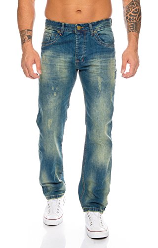 Rock Creek Herren Jeans Blau RC-2103A [W36 L34] von Rock Creek