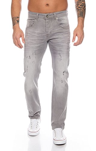 Rock Creek Herren Jeans Destroyed Grey RC-2105 [W34 L34] von Rock Creek