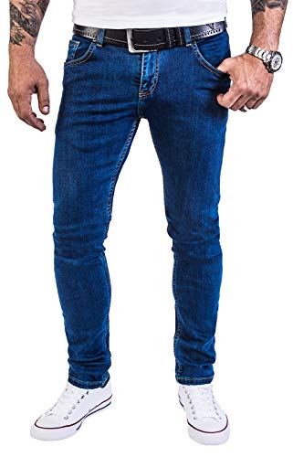 Rock Creek Herren Jeans Hose Regular Slim Stretch Jeans Herrenjeans Herrenhose Denim Stonewashed Basic Stretchhose Raw RC-2139 Blau W32 L36 von Rock Creek