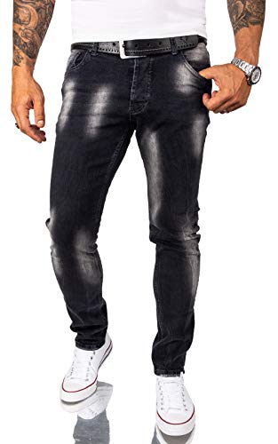 Rock Creek Herren Jeans Hose Weiß Slim Fit Stretch Jeans Herrenjeans Herrenhose Denim Stonewashed Weisse Herren Jeans RC-2261 Anthrazit W34 L32 von Rock Creek