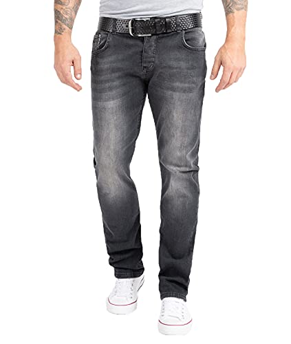 Rock Creek Herren Jeans Regular Fit Stretch Jeans Männerhose Herrenjeans Denim Hosen Herrenhose Straight Cut Stonewashed RC-2158 Grau W29 L32 von Rock Creek