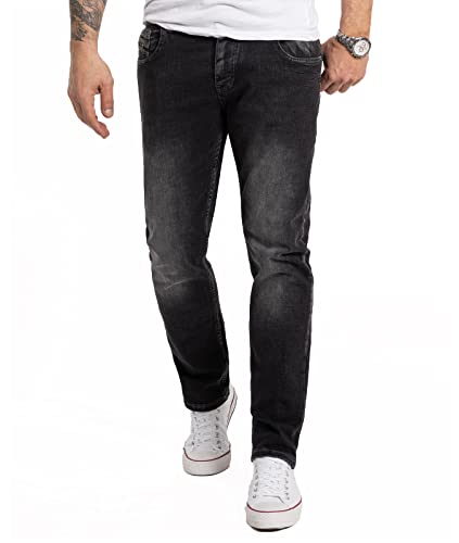 Rock Creek Herren Jeans Regular Fit Stretch Jeans Männerhose Herrenjeans Denim Hosen Herrenhose Straight Cut Stonewashed RC-2273 Dunkelgrau W30 L32 von Rock Creek