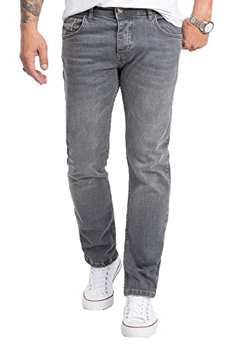 Rock Creek Herren Jeans Regular Fit Stretch Jeans Männerhose Herrenjeans Denim Hosen Herrenhose Straight Cut Stonewashed RC-2276 Grau W34 L30 von Rock Creek