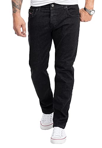 Rock Creek Herren Jeans Regular Fit Stretch Jeans Männerhose Herrenjeans Denim Hosen Herrenhose Straight Cut Stonewashed RC-2277 Schwarz W29 L32 von Rock Creek