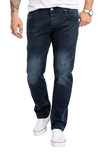 Rock Creek Herren Jeans Regular Fit Stretch Jeans Männerhose Herrenjeans Denim Hosen Herrenhose Straight Cut Stonewashed RC-2278 Blau W33 L32 von Rock Creek