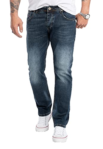 Rock Creek Herren Jeans Regular Fit Stretch Jeans Männerhose Herrenjeans Denim Hosen Herrenhose Straight Cut Stonewashed RC-2279 Blau W42 L36 von Rock Creek