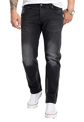 Rock Creek Herren Jeans Regular Fit Stretch Jeans Männerhose Herrenjeans Denim Hosen Herrenhose Straight Cut Stonewashed RC-2280 Dunkelgrau W31 L32 von Rock Creek