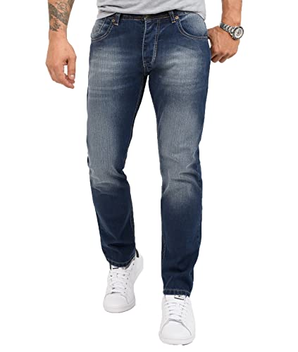 Rock Creek Herren Jeans Regular Fit Stretch Jeans Männerhose Herrenjeans Denim Hosen Herrenhose Straight Cut Stonewashed RC-2343 Blau W36 L38 von Rock Creek