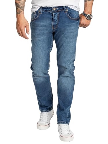 Rock Creek Herren Jeans Regular Fit Stretch Jeans Männerhose Herrenjeans Denim Hosen Herrenhose Straight Cut Stonewashed RC-2401 Blau W32 L30 von Rock Creek