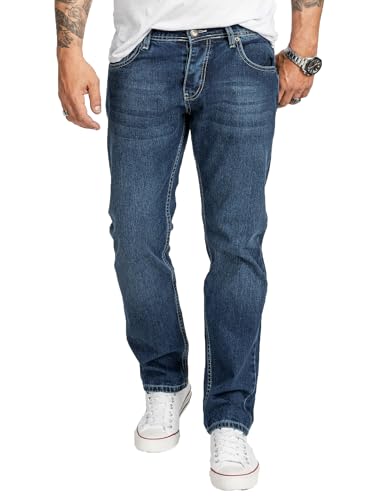 Rock Creek Herren Jeans Regular Fit Stretch Jeans Männerhose Herrenjeans Denim Hosen Herrenhose Straight Cut Stonewashed RC-2402 Blau W33 L30 von Rock Creek