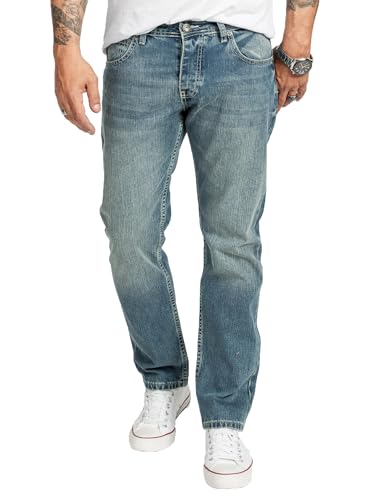 Rock Creek Herren Jeans Regular Fit Stretch Jeans Männerhose Herrenjeans Denim Hosen Herrenhose Straight Cut Stonewashed RC-2403 Hellblau W36 L32 von Rock Creek
