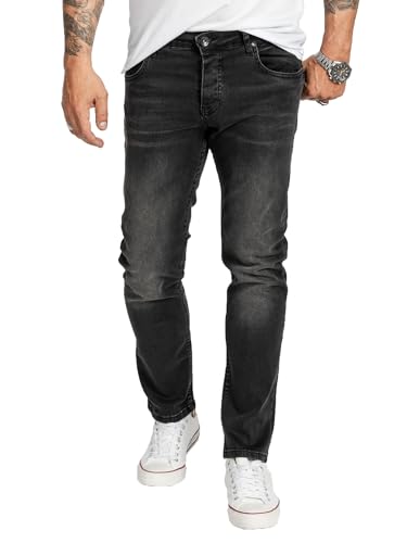 Rock Creek Herren Jeans Regular Fit Stretch Jeans Männerhose Herrenjeans Denim Hosen Herrenhose Straight Cut Stonewashed RC-2409 Schwarz W30 L32 von Rock Creek