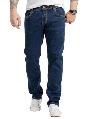 Rock Creek Herren Jeans Regular Fit Stretch Jeans Männerhose Herrenjeans Denim Hosen Herrenhose Straight Cut Stonewashed RC-2414 Blau W32 L30 von Rock Creek