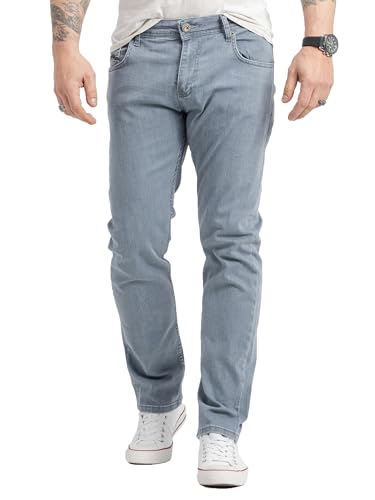 Rock Creek Herren Jeans Regular Fit Stretch Jeans Männerhose Herrenjeans Denim Hosen Herrenhose Straight Cut Stonewashed RC-2415 Grau W34 L36 von Rock Creek