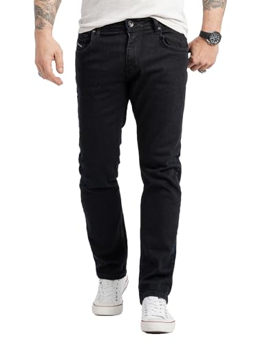 Rock Creek Herren Jeans Regular Fit Stretch Jeans Männerhose Herrenjeans Denim Hosen Herrenhose Straight Cut Stonewashed RC-2417 Dunkelblau W34 L32 von Rock Creek