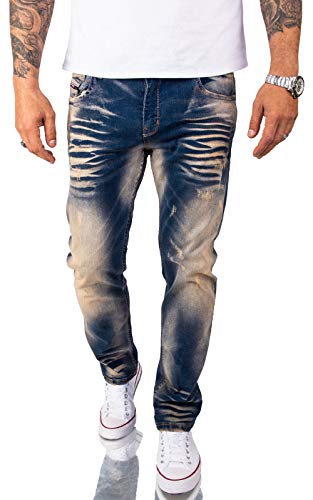 Rock Creek Herren Jeans Regular Fit Stretch Jeans Männerhose Herrenjeans Denim Hosen Herrenhose Straight Cut Stonewashed RC-3102 Blau W33 L36 von Rock Creek