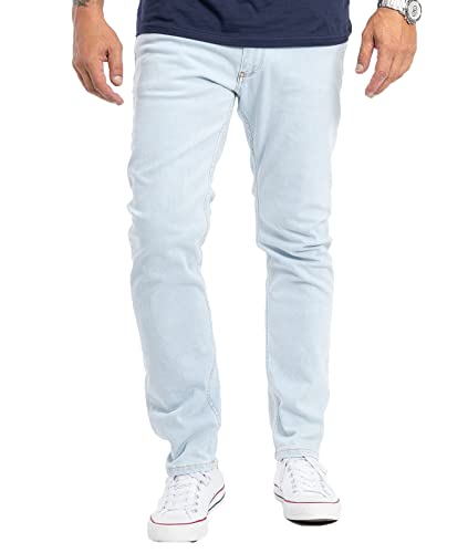 Rock Creek Herren Jeans Regular Fit Stretch Jeans Männerhose Herrenjeans Denim Hosen Herrenhose Straight Cut Stonewashed RC-3106 Blau W38 L36 von Rock Creek