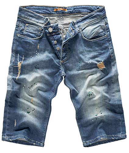 Rock Creek Herren Jeans Shorts Bermuda Hose Denim Sommer Short Blau Herrenshorts Jeansshorts H-117 [ 5502 Blau W32 ] von Rock Creek