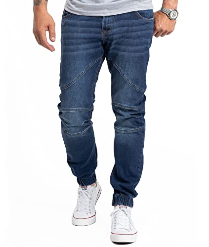 Rock Creek Herren Jeans Tapered Fit Stretch Jeans Männerhose Herrenjeans Denim Hosen Herrenhose Joggerjeans Stonewashed RC-2183 Blau W36 L30 von Rock Creek