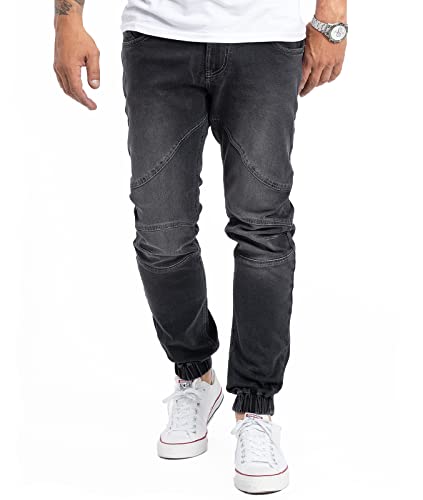 Rock Creek Herren Jeans Tapered Fit Stretch Jeans Männerhose Herrenjeans Denim Hosen Herrenhose Joggerjeans Stonewashed RC-2188 Dunkelgrau W32 L32 von Rock Creek