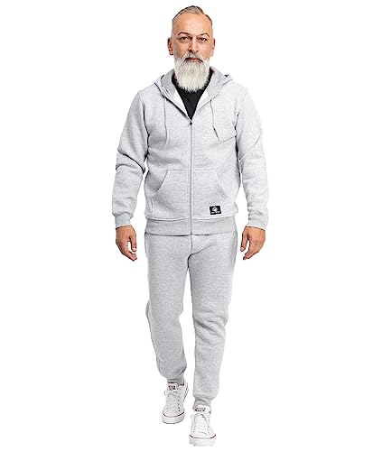 Rock Creek Herren Jogging Anzug Trainingsanzug Sportanzug Jogger Fitnessanzug Sweatshirt Trainingshose Trainingsjacke H-166 Grau L von Rock Creek