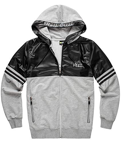 Rock Creek Herren Jogginganzug Sweatanzug Trainingsanzug Sportanzug Jogger Fitnessanzug Sweatshirt Trainingshose Trainingsjacke H-170 Grau XXXL von Rock Creek
