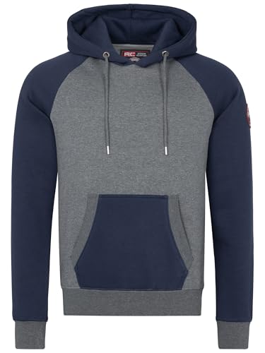 Rock Creek Herren Kapuzenpullover H-409 3XL Navy Hoodie Langarm Sweatshirt mit Kapuze Kordelzug und Kängurutasche Pullover Freizeit Streetwear Basic Casual Regular Fit Herbst Winter von Rock Creek