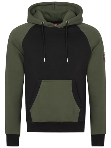 Rock Creek Herren Kapuzenpullover H-409 M Dunkelgrün Hoodie Langarm Sweatshirt mit Kapuze Kordelzug und Kängurutasche Pullover Freizeit Streetwear Basic Casual Regular Fit Herbst Winter von Rock Creek