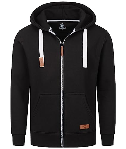 Rock Creek Herren Kapuzenpullover mit Reißverschluss Pullover Hoodie Kapuzenjacke Sweatshirt Kapuzensweatjacke Kapuzenpulli H-341 Schwarz 3XL von Rock Creek