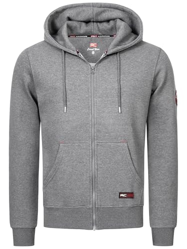 Rock Creek Herren Kapuzenpullover mit Reißverschluss Pullover Hoodie Kapuzenjacke Sweatshirt Kapuzensweatjacke Kapuzenpulli H-387 Dunkelgrau XXL von Rock Creek