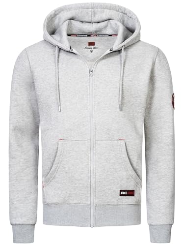 Rock Creek Herren Kapuzenpullover mit Reißverschluss Pullover Hoodie Kapuzenjacke Sweatshirt Kapuzensweatjacke Kapuzenpulli H-387 Grau 3XL von Rock Creek