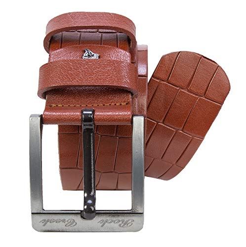 Rock Creek Herren Leder Gürtel Jeansgürtel Herrengürtel Ledergürtel Echt Leder Rindsleder Gürtel Metall Dornschließe G-003 Hellbraun 125 von Rock Creek