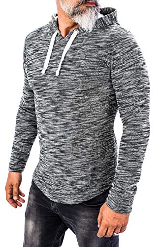 Rock Creek Herren Longsleeve Shirt Langarm Hoodie Sweatshirt Kapuzenpullover Langarmshirt Herrenpulli Street Style H-143 Anthrazit S von Rock Creek