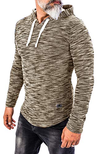 Rock Creek Herren Longsleeve Shirt Langarm Hoodie Sweatshirt Kapuzenpullover Langarmshirt Herrenpulli Street Style H-143 Olive XXL von Rock Creek
