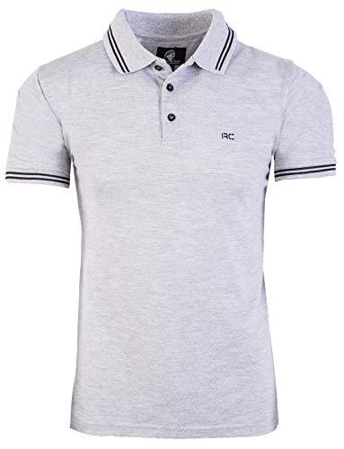 Rock Creek Herren Polo T-Shirts Basic Shirt Kurzarm Poloshirt Polohemd Slim Fit Sommer Shirts Männer T Shirt Top Polokragen H-177 Grau 3XL von Rock Creek