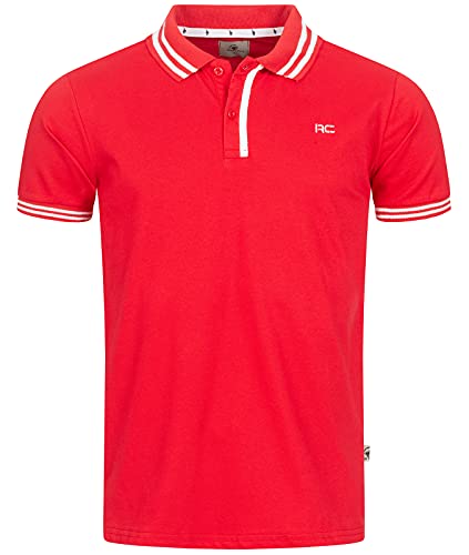 Rock Creek Herren Polo T-Shirts Basic Shirt Kurzarm Poloshirt Polohemd Slim Fit Sommer Shirts Männer T Shirt Top Polokragen H-283 Rot 3XL von Rock Creek