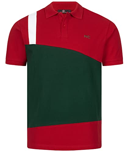 Rock Creek Herren Polo T-Shirts Basic Shirt Kurzarm Poloshirt Polohemd Slim Fit Sommer Shirts Männer T Shirt Top Polokragen H-307 Rot L von Rock Creek