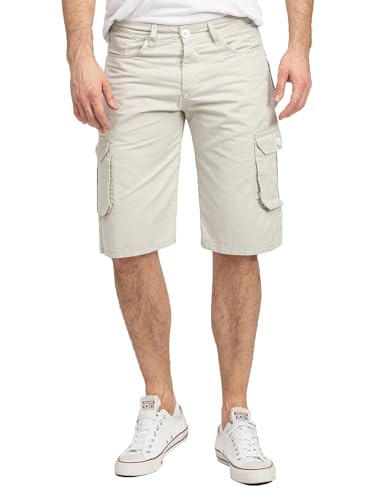 Rock Creek Herren Shorts Hosen Cargo Bermuda Sommer Shorts Regular Fit Kurze Hose Stoff Shorts Sommerhose H-378 Offweiß W31 von Rock Creek