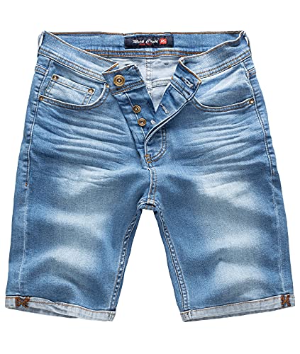 Rock Creek Herren Shorts Jeansshorts Denim Short Kurze Hose Herrenshorts Jeans Sommer Hose Stretch Bermuda Hose Blau RC-2201 Mittelblau W29 von Rock Creek